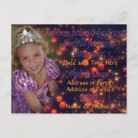 Invitaciones de cumpleaños de princesa de 4 años c