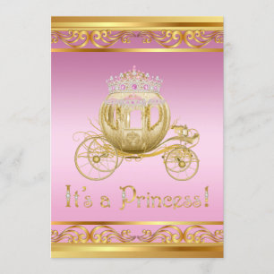 Invitaciones de Cumpleaños de Princesa de Oro Rosa