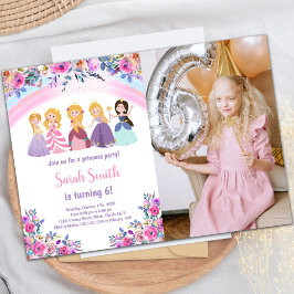 Invitaciones de cumpleaños de Princesa Floral de F