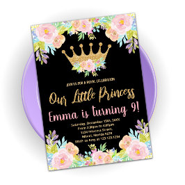 Invitaciones de cumpleaños de Princess Purpurina N