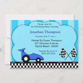 Invitaciones de cumpleaños de Race Car