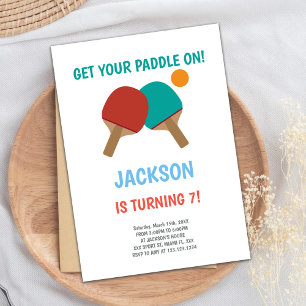 Invitaciones de cumpleaños de Red vs Green Ping Po