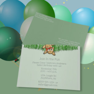 Invitaciones de cumpleaños de Safari Leopard Ultra