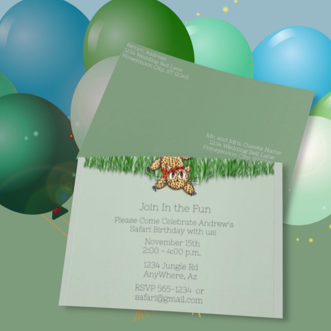 Invitaciones de cumpleaños de Safari Leopard Ultra (Subido por el creador)