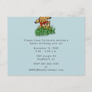 Invitaciones de cumpleaños de Safari Leopard Ultra
