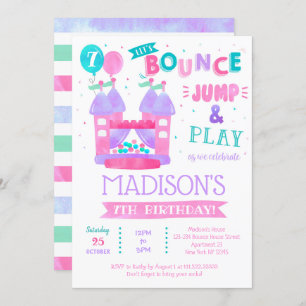 Invitaciones de cumpleaños de salto de casa para c