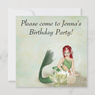 Invitaciones de cumpleaños de sirena