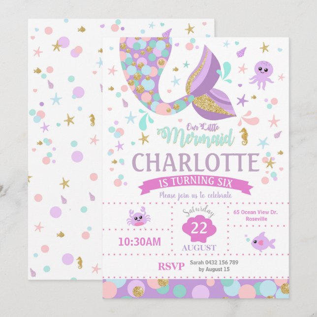 Invitaciones de cumpleaños de sirvienta Fiesta de  (Anverso / Reverso)