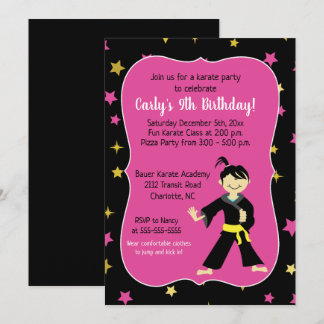 Invitaciones de cumpleaños de Tae Kwon Do