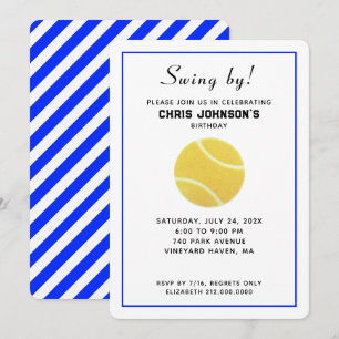 Invitaciones de cumpleaños de tenis