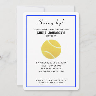 Invitaciones de cumpleaños de tenis