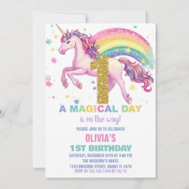 Invitaciones de cumpleaños de Unicornio