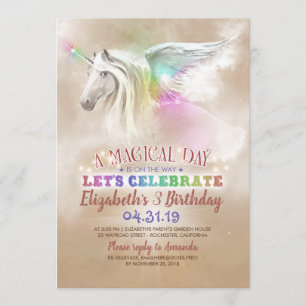 Invitaciones de cumpleaños de Unicornio