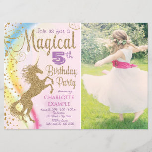 Invitaciones de cumpleaños de Unicornio Mágico
