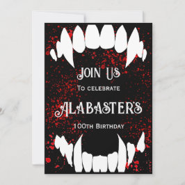 Invitaciones de cumpleaños de vampiros de sangre d