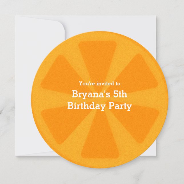 Invitaciones de cumpleaños de verano de rebanada d (Anverso)
