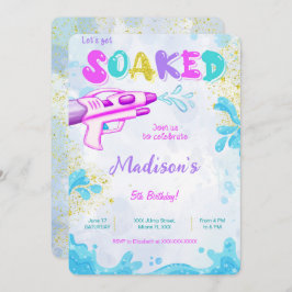 Invitaciones de cumpleaños de Water Gun