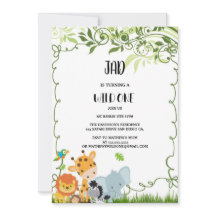 Invitaciones de cumpleaños de WILD ANIMALS