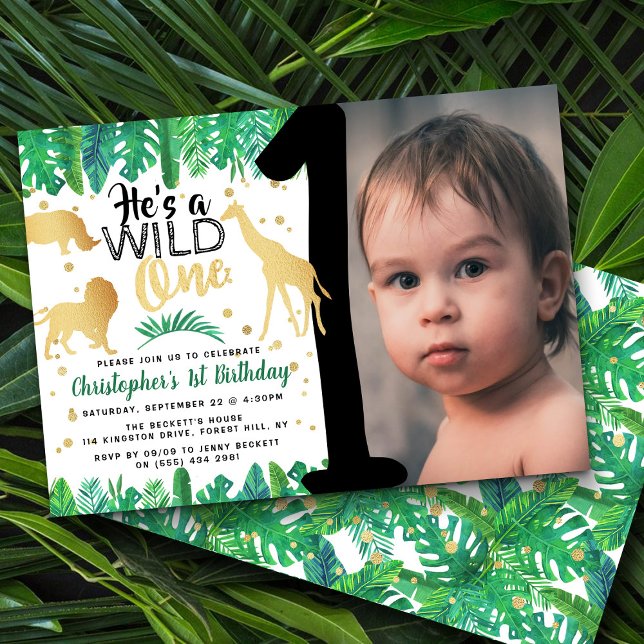 Invitaciones de cumpleaños de Wild One Boys Photo (Subido por el creador)