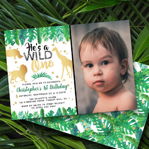 Invitaciones de cumpleaños de Wild One Boys Photo