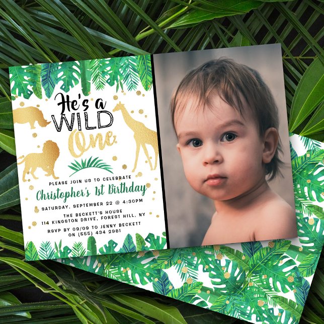 Invitaciones de cumpleaños de Wild One Boys Photo (Subido por el creador)