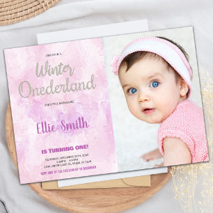 Invitaciones de cumpleaños de Winter ONEderland ro