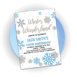 Invitaciones de cumpleaños de Winter Wonderland Bl