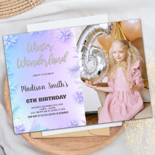 Invitaciones de cumpleaños de Winter Wonderland co