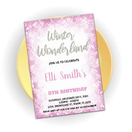 Invitaciones de cumpleaños de Winter Wonderland de