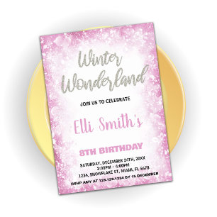 Invitaciones de cumpleaños de Winter Wonderland de
