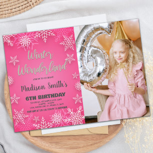 Invitaciones de cumpleaños de Winter Wonderland Fo