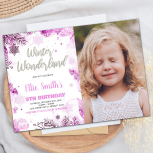 Invitaciones de cumpleaños de Winter Wonderland Fo