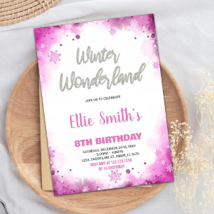 Invitaciones de cumpleaños de Winter Wonderland Pi
