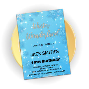 Invitaciones de cumpleaños de Winter Wonderland Pl