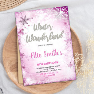 Invitaciones de cumpleaños de Winter Wonderland Pl