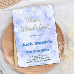 Invitaciones de cumpleaños de Winter Wonderland Pl