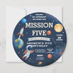 Invitaciones de cumpleaños del astronauta personal