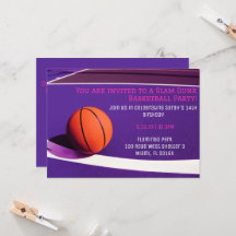 invitaciones de cumpleaños del baloncesto de la pi