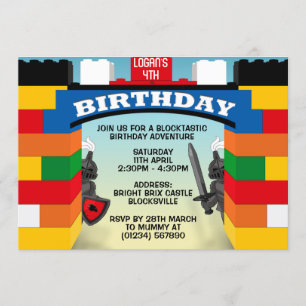Invitaciones de cumpleaños del castillo de los blo