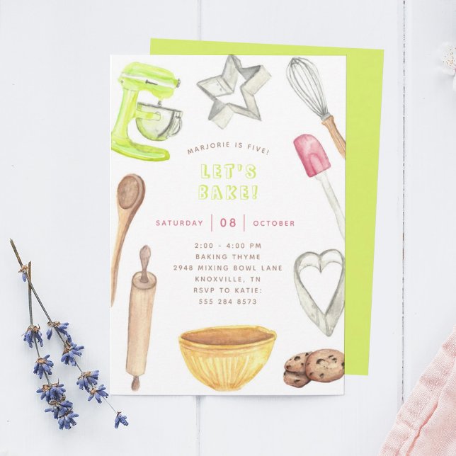 Invitaciones de cumpleaños del Fiesta de Baking (Subido por el creador)