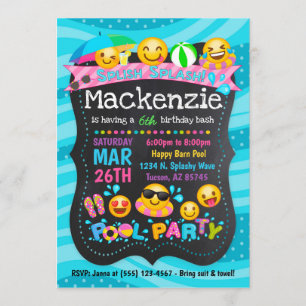 Invitaciones de cumpleaños del Fiesta de la Emoji