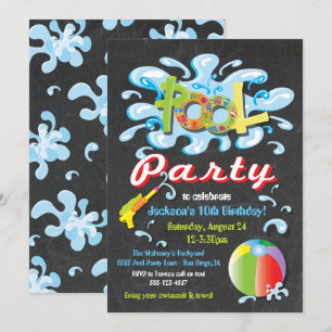 Invitaciones de cumpleaños del Fiesta del estanque