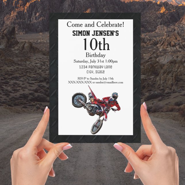 Invitaciones de cumpleaños del Green Red Bike Spor (Subido por el creador)