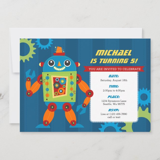Invitaciones de cumpleaños del niño (Anverso)