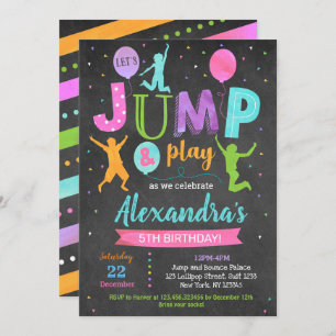 Invitaciones de cumpleaños del Parque de Trampolin