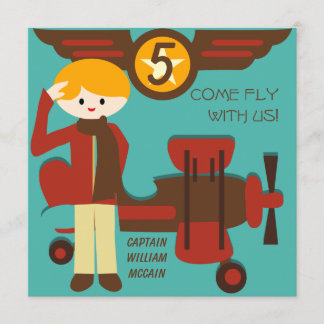 Invitaciones de cumpleaños del piloto de Blond Boy