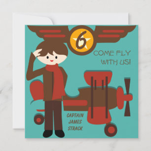 Invitaciones de cumpleaños del piloto de Brunette 