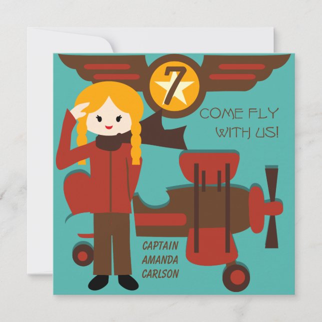 Invitaciones de cumpleaños del piloto de Chicas ru (Anverso)