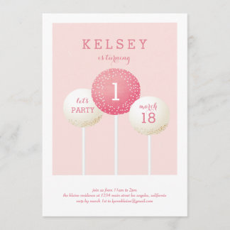 Invitaciones de cumpleaños del Pop de Pasteles