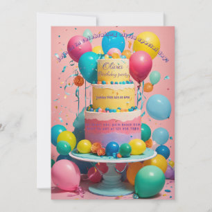 Invitaciones de cumpleaños: diseños de pasteles y 